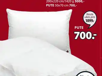 JYSK Pute tilbud