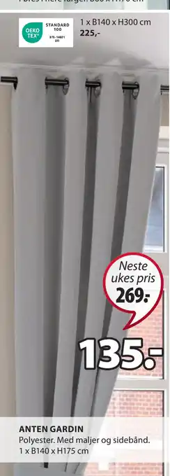 JYSK Anten gardin tilbud