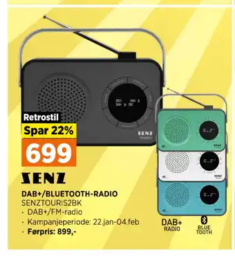 POWER Dab+/bluetooth-radio tilbud