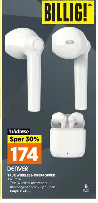 POWER True wireless-ørepropper tilbud