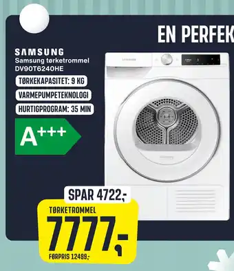 Skousen Samsung tørketrommel dv90t6240he tilbud