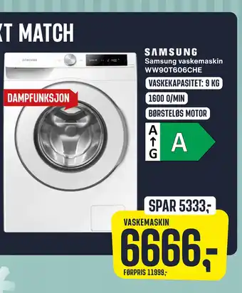Skousen Samsung vaskemaskin ww90t606che tilbud