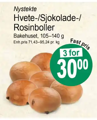 Joker Hvete-/sjokolade-/ rosinboller tilbud