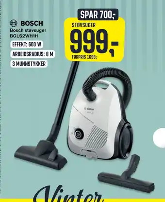 Skousen Bosch støvsuger bgls2wh1h tilbud