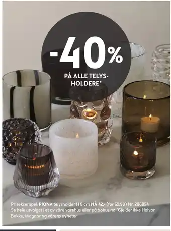Bohus Piona telysholder tilbud