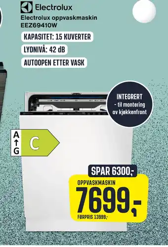 Skousen Electrolux oppvaskmaskin eez69410w tilbud