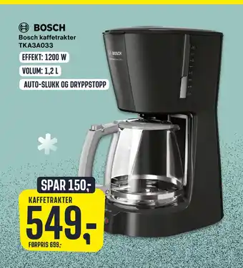 Skousen Bosch kaffetrakter tka3a033 tilbud