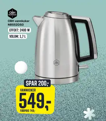 Skousen Obh vannkoker nb552ds0 tilbud