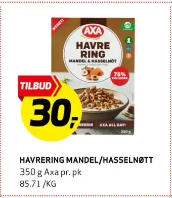 Bunnpris Havrering mandel/hasselnøtt tilbud