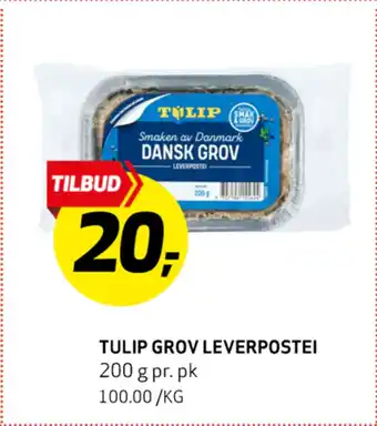 Bunnpris Tulip grov leverpostei tilbud