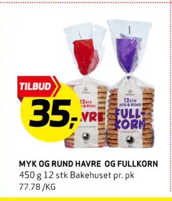 Bunnpris Myk og rund havre og fullkorn tilbud