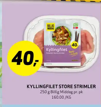 Bunnpris Kyllingfilet store strimler tilbud