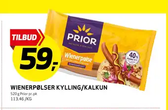 Bunnpris Wienerpølser kylling/kalkun tilbud