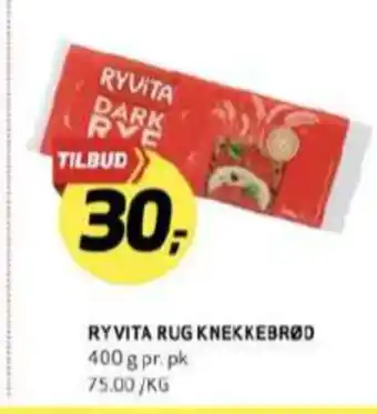 Bunnpris Ryvita dark rye knekkebrød tilbud