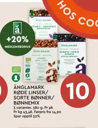Coop Mega Änglamark linser tilbud