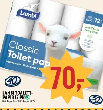 Coop Prix Lambi toalettpapir tilbud