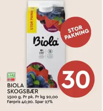Coop Mega Biola syrnet melk tilbud