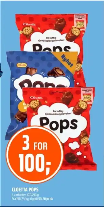 Coop Obs Pops sjokoladepose tilbud