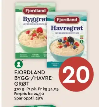 Coop Mega Fjordland havregrøt tilbud