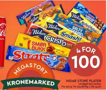 Coop Mega Favoritter sjokoladeplate tilbud