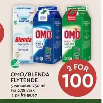 Coop Mega Omo vaskemiddel-flytende tilbud