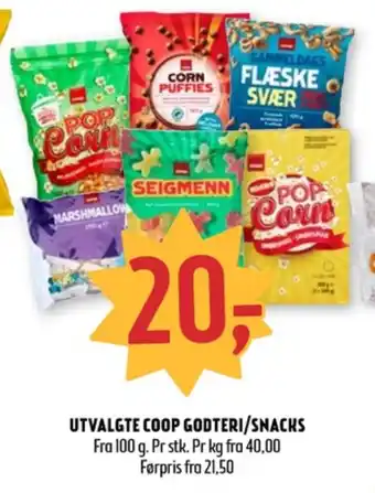 Coop Prix Seigmenn godterier tilbud