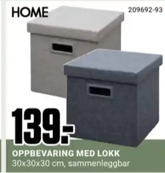 Europris Home oppbevaringsboks tilbud
