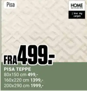 Europris Home teppe tilbud