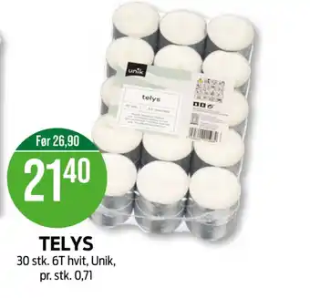 Kiwi Unik telys tilbud