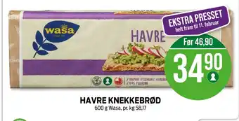 Kiwi Wasa havre knekkebrød tilbud