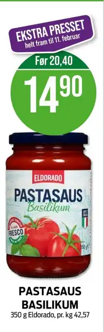 Kiwi Eldorado pastasaus basilikum tilbud