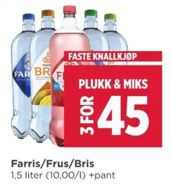Meny Bris mineralvann tilbud