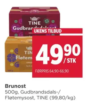 Meny Tine gudbrandsdalsost tilbud