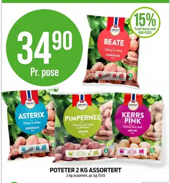 Kiwi Gartner poteter tilbud
