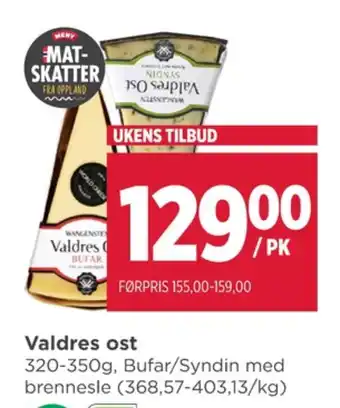 Meny Valdres ost tilbud