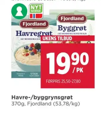 Meny Fjordland havregrøt tilbud