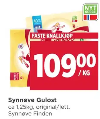 Meny Synnøve finden ost tilbud