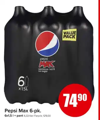 Eurospar Pepsi max brus tilbud