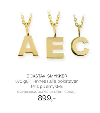 Bjørklund Bokstav-smykker tilbud