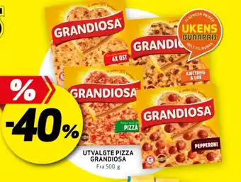 Bunnpris UTVALGTE PIZZA GRANDIOSA tilbud