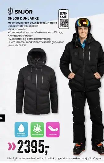Sport Outlet Snjor dunjakke tilbud