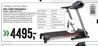 Sport Outlet Pro-form tredemølle tilbud