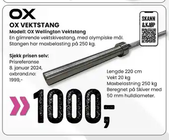 Sport Outlet Ox vektstang tilbud