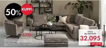 Fagmøbler Choice dyp hjørnesofa tilbud