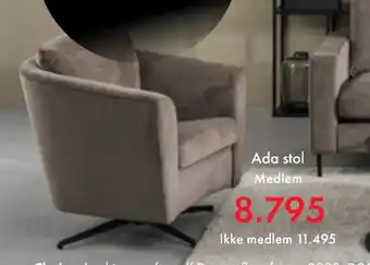 Fagmøbler Ada stol tilbud