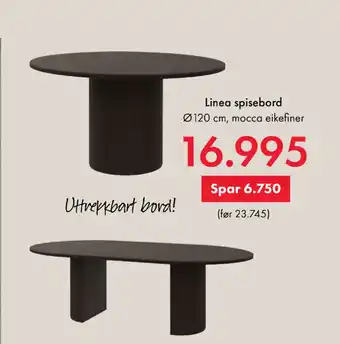Fagmøbler Linea spisebord tilbud