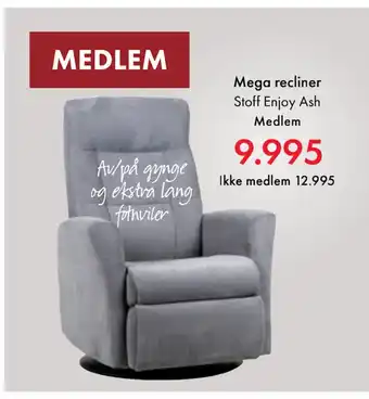 Fagmøbler Mega recliner tilbud