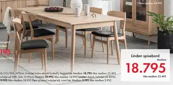 Fagmøbler Linden spisebord tilbud