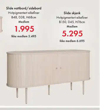 Fagmøbler Slide skjenk tilbud
