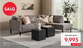 Fagmøbler Prato hjørnesofa tilbud